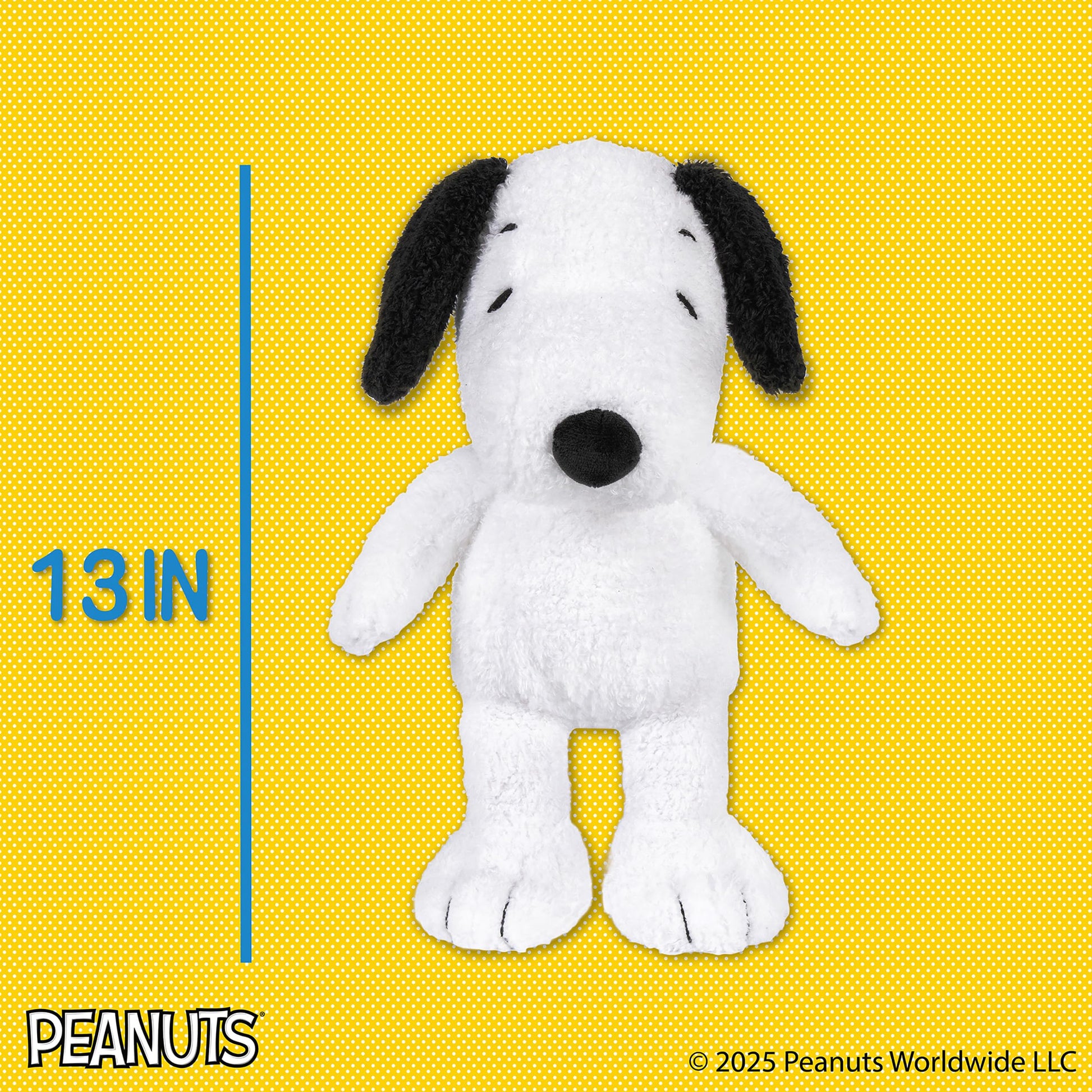 Kids Preferred Peanuts Charlie Brown Snoopy Plush with Crinkle Feet, Extra Soft Stuffed Animal Toy for Baby Toddler Boys & Girls 12 Inch Size
