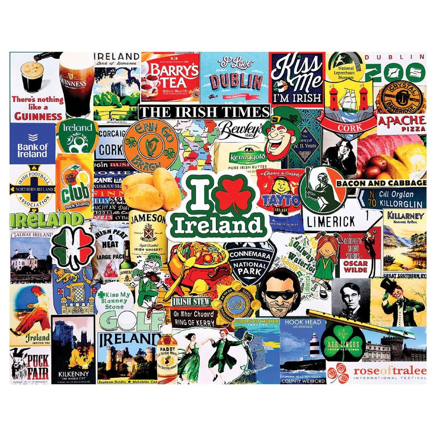 White Mountain 1000 Piece Jigsaw Puzzle Irish Culture, I Love Ireland