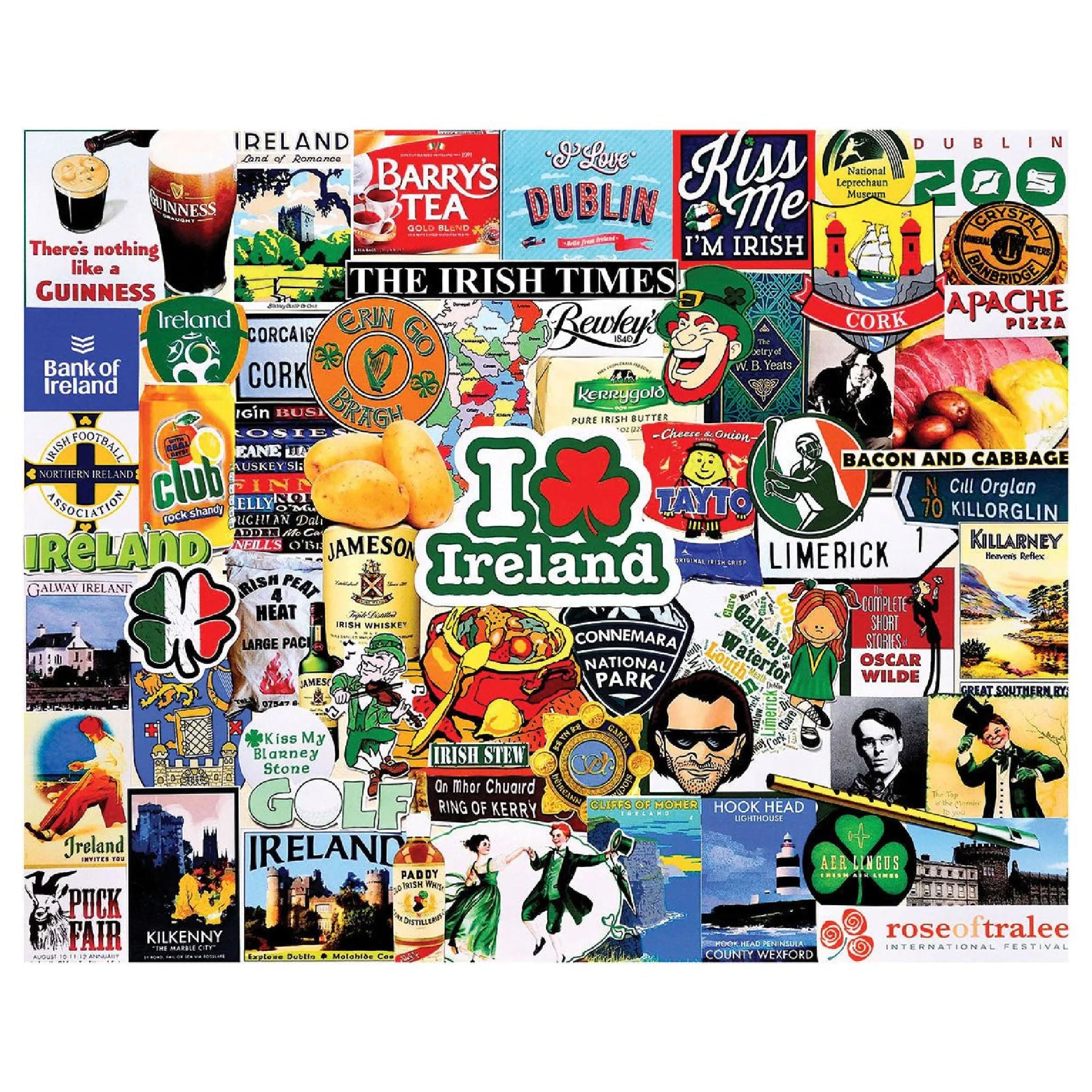 White Mountain 1000 Piece Jigsaw Puzzle Irish Culture, I Love Ireland
