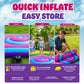 Playland 7.5 FT Inflatable Balance Platform for Kids - Bullseye Wobble Bounce Pad, Outdoor Play Toy for Backyard, Supports 300 lbs, Up to 3 Kids