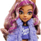 Monster High Creepover Party Doll, Clawdeen Wolf with Pet Dog Crescent, Sleepover Clothes & Accessories like Eye Mask & Pizza