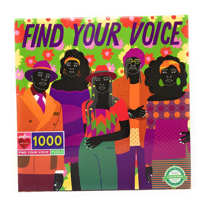 eeBoo: Piece and Love Find Your Voice 1000-piece Square Adult Jigsaw Puzzle, Jigsaw Puzzle for Adults and Families, Includes Glossy, Sturdy Pieces