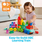 MEGA BLOKS First Builders Toddler Building Blocks Toy Set, ABC Learning Train with 60 Pieces, Ages 1+ Years