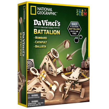 National Geographic Da Vinci Catapult Wood Building STEM Kit for Kids