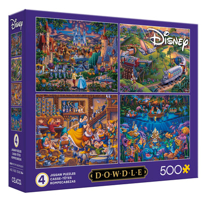 Ceaco - Disney Dowdle Collection - 4 Pack 500 Piece Puzzles for Adults