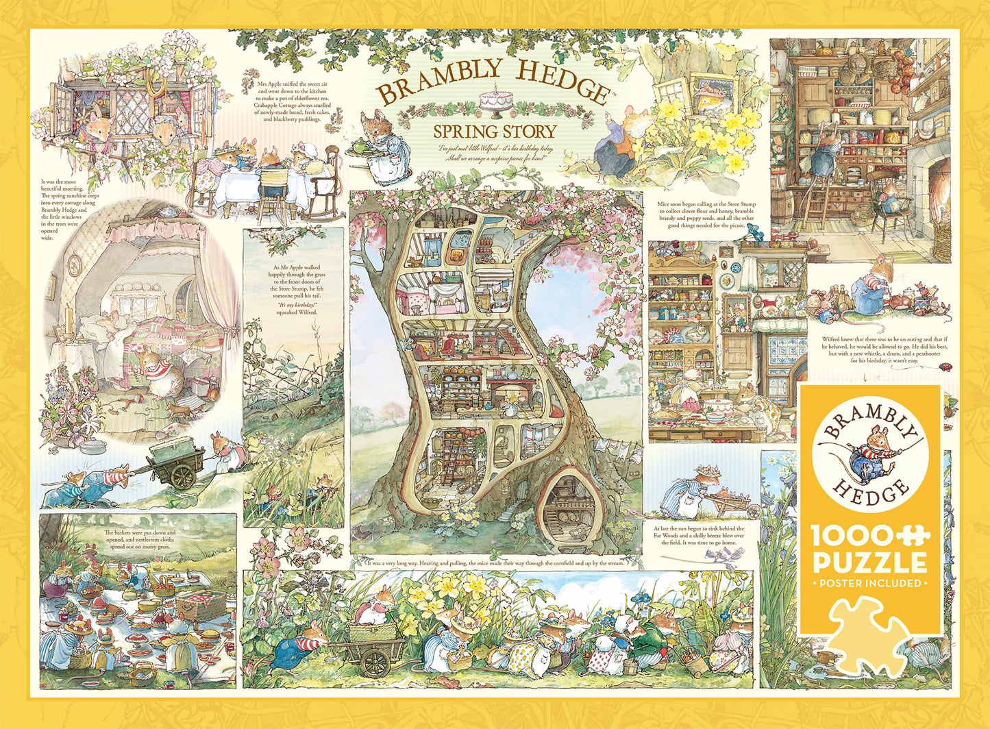 Cobble Hill 1000 Piece Puzzle - Brambly Hedge Spring Story - Sample Poster Included