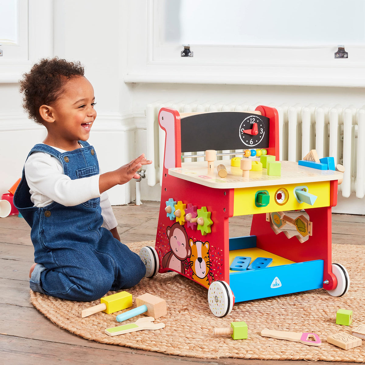 Early Learning Centre Wooden Activity Workbench, Imaginative Play, Hand Eye Coordination, Physical Development, Kids Toys for Ages 12 Month, Amazon