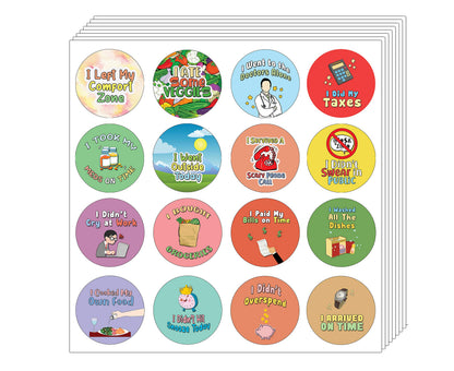 Creanoso Cute Adulting Stickers (10-Sheet) - Assorted Designs for Children - Classroom Reward Incentives for Students - Stocking Stuffers Party Favors