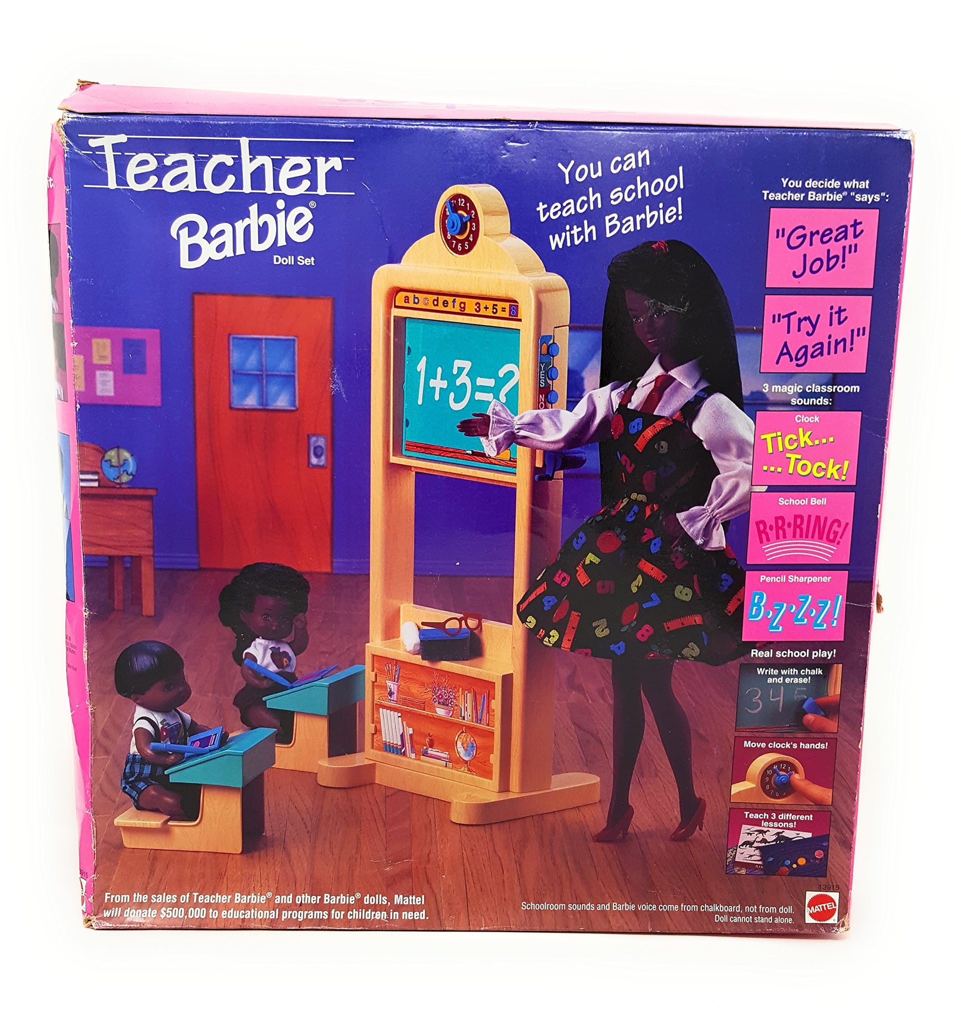 Mattel AA Teacher Barbie with 2 Students 1995, 13915