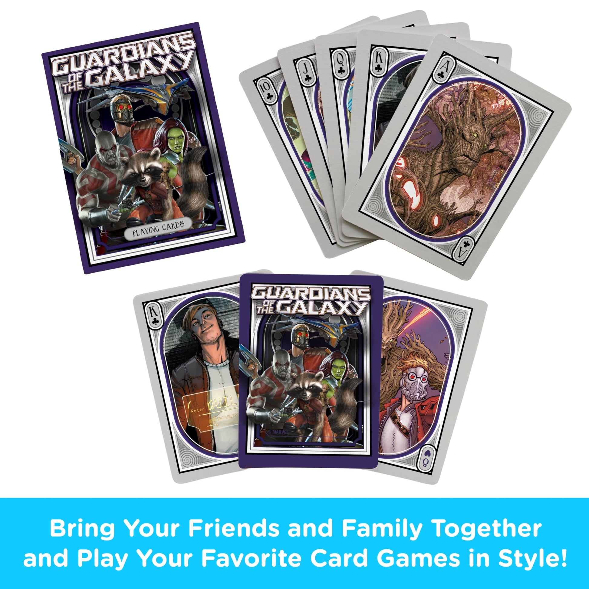 AQUARIUS Guardians of the Galaxy Nouveau Playing Cards - Guardians Comic Themed Deck of Cards for Your Favorite Card Games - Officially Licensed