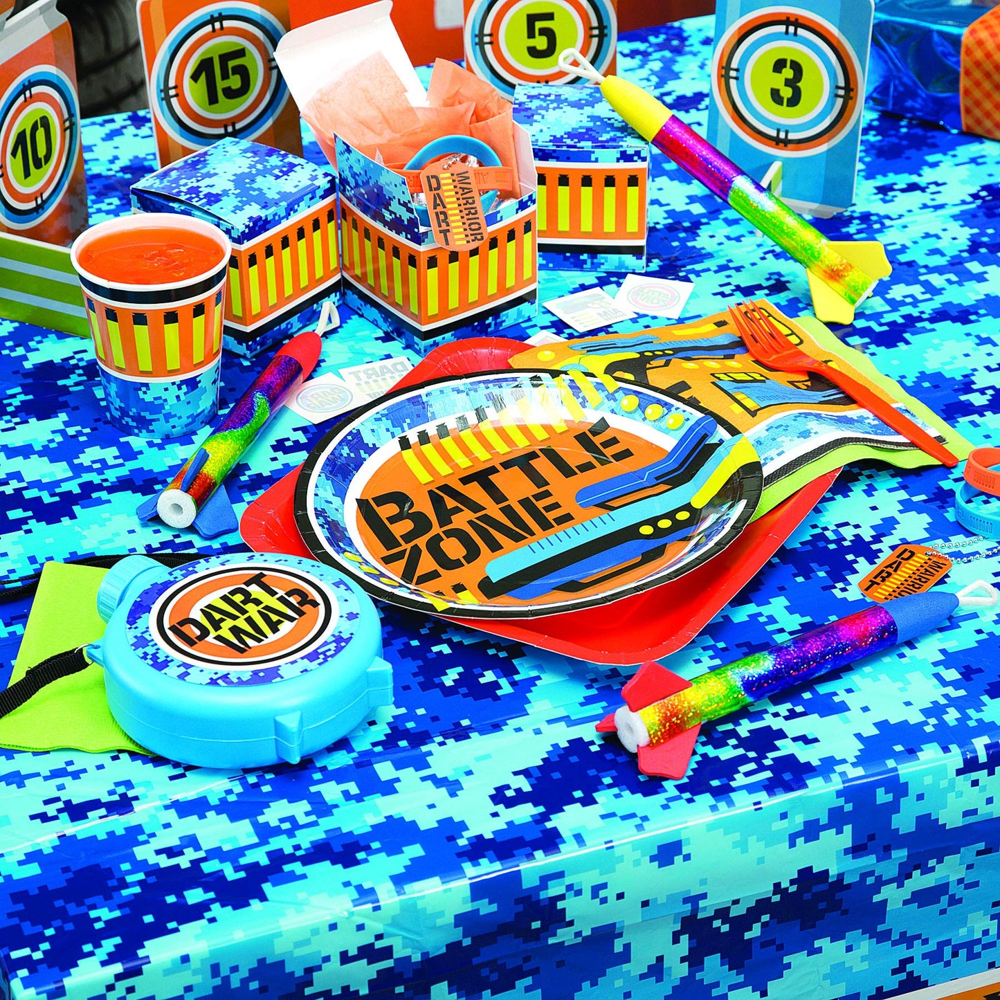Fun Express - Dart Battle Party Centerpieces - Party Item for Boys and Girls of All Ages - Great for All Celebrations