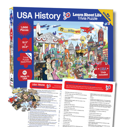 USA 250th Anniversary Puzzle - 1000 Piece Patriotic Jigsaw Gift, Livuzzle