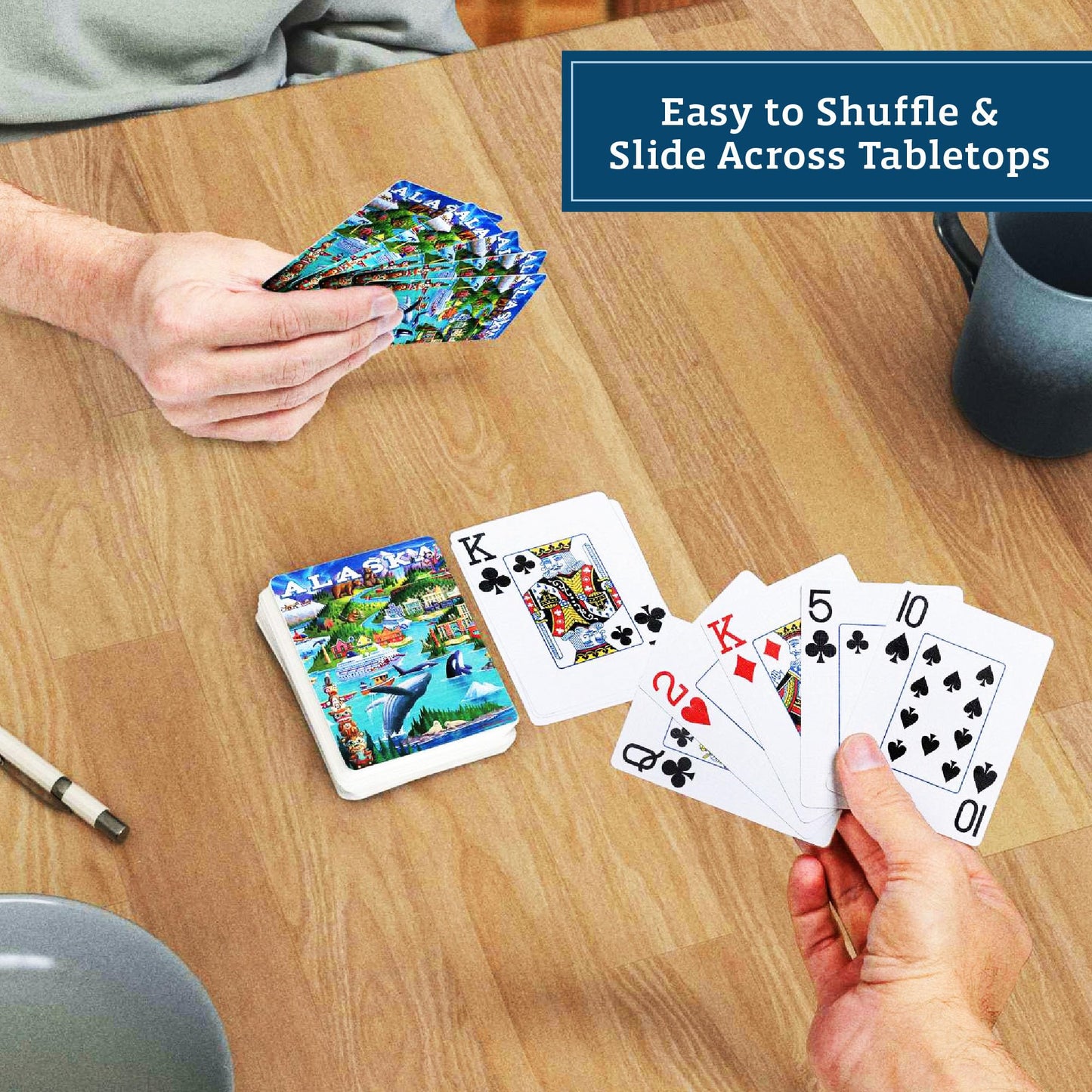 Boardwalk Puzzles Premium Featherlight Unique Playing Cards, Fun Themed Deck for Home and Travel | Alaska's Inside Passage