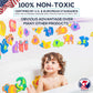 Foam Bath Toys Letters - Set of 52 Pcs - Non-Toxic Bathtub ABC Alphabet for Kids Toddlers - Original Premium Educational Floating Animals Puzzles