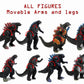 EZFun Set of 8 Godzilla Toys Movable Joint Birthday Kids 2019 Action Figures King of the Monsters Burning Heisei Mecha Ghidorah Pack Plastic Mini