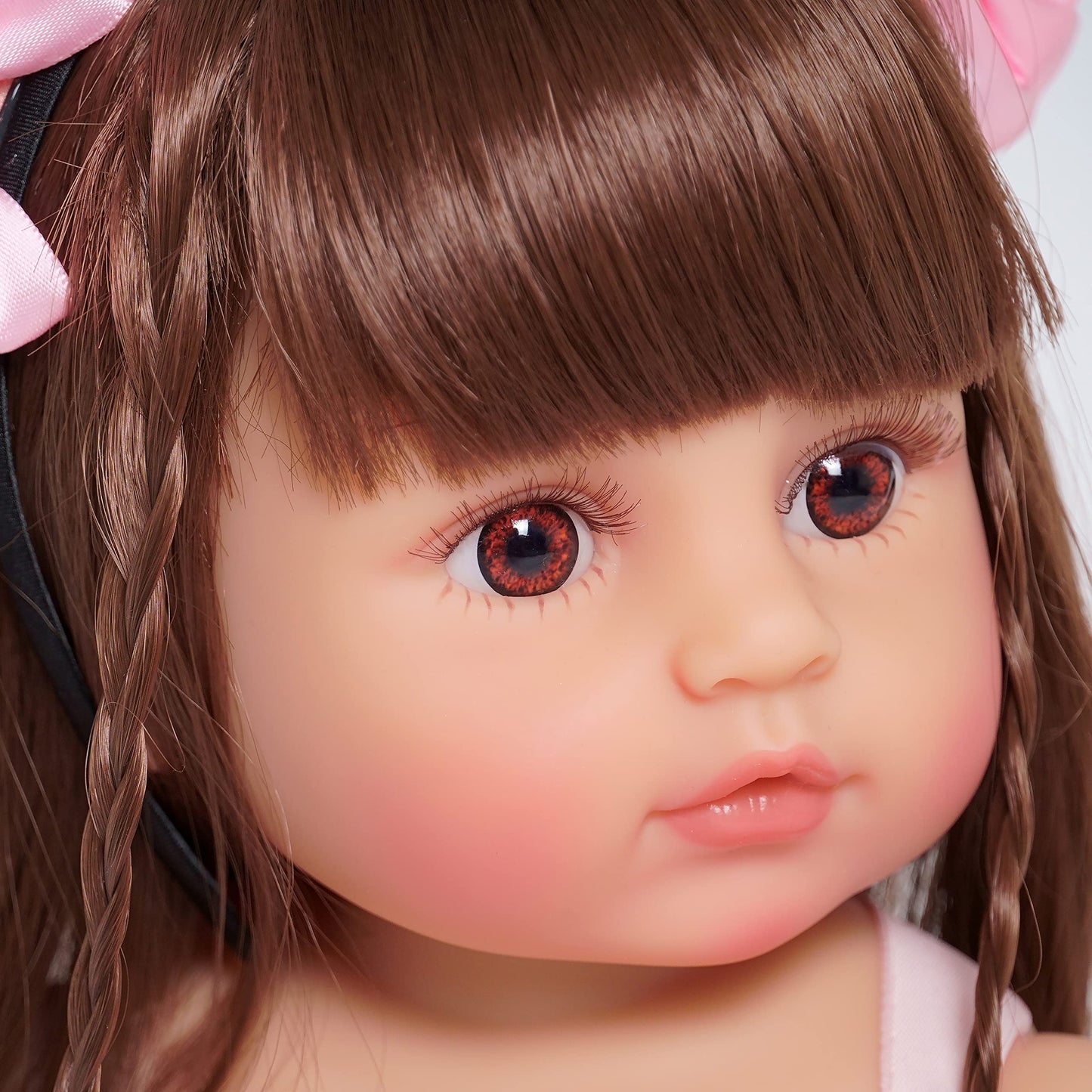 MNMJ Lifelike Reborn Baby Dolls - 22-inch Soft Body Realistic Newborn Baby Doll Silicone Full Body Real Life Baby Dolls with Feeding Kit Toys