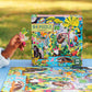 eeBoo: Rainforest - 64 Piece Puzzle - 15" x 15" Jigsaw, Vibrant Animal & Nature Scene, Informational Poster, Big Sturdy Dustless Pieces, Kids Ages 5+