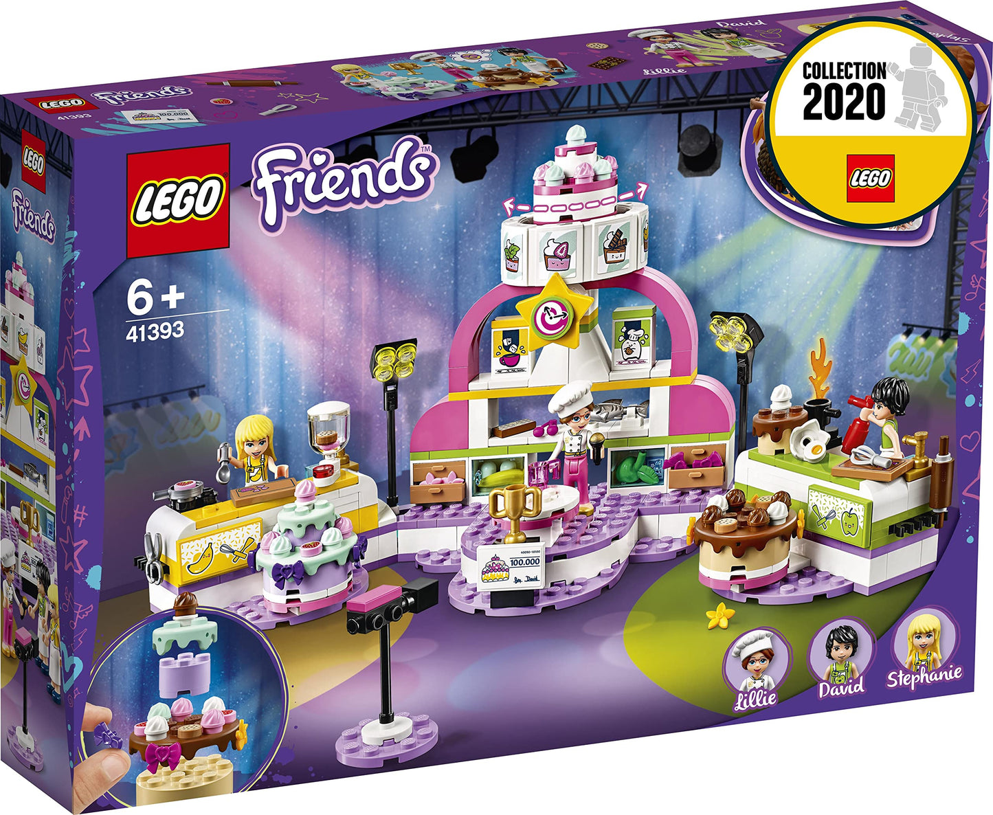 Lego 41393 Friends Baking Competition Playset with Toy Cakes, Cupcakes & Stephanie Mini Doll, for Girls and Boys 6 Plus Years Old