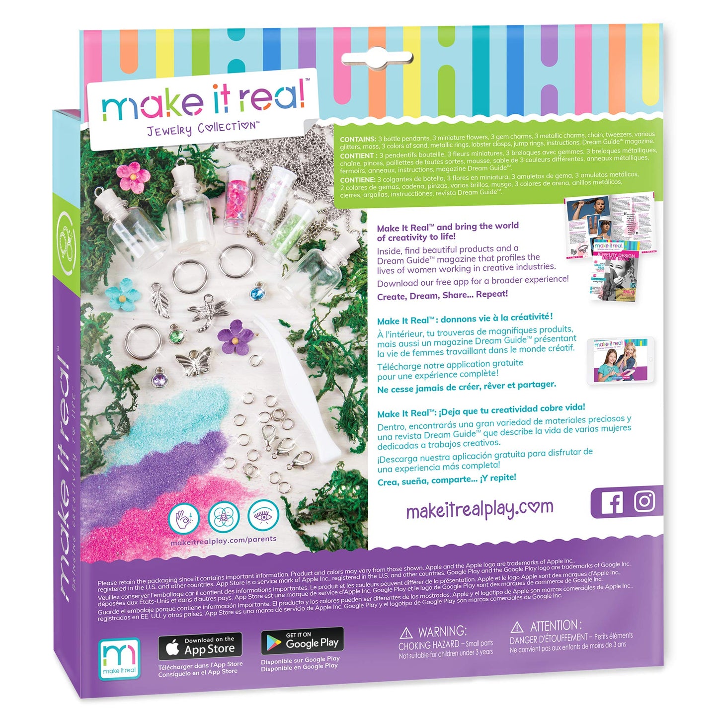 Make It Real - DIY Terrarium Jewelry. Terrarium Bottle Pendant Making Kit for Girls. Arts and Crafts Kit to Design and Create Beautiful Terrarium