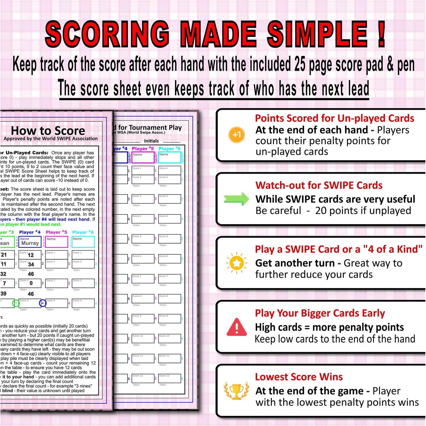 3Z Living Swipe Card Game - Fun & Strategy for14+, Adults, Seniors - 2 to 8 Players, Also Available in 2 Game Swipe Multi-Pack
