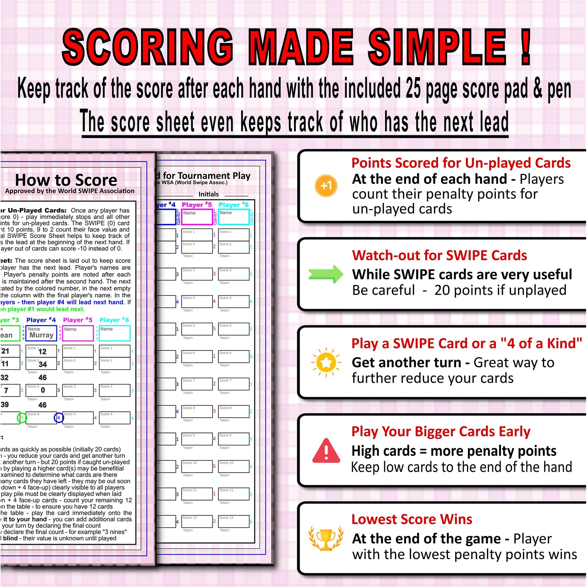 3Z Living Swipe Card Game - Fun & Strategy for14+, Adults, Seniors - 2 to 8 Players, Also Available in 2 Game Swipe Multi-Pack
