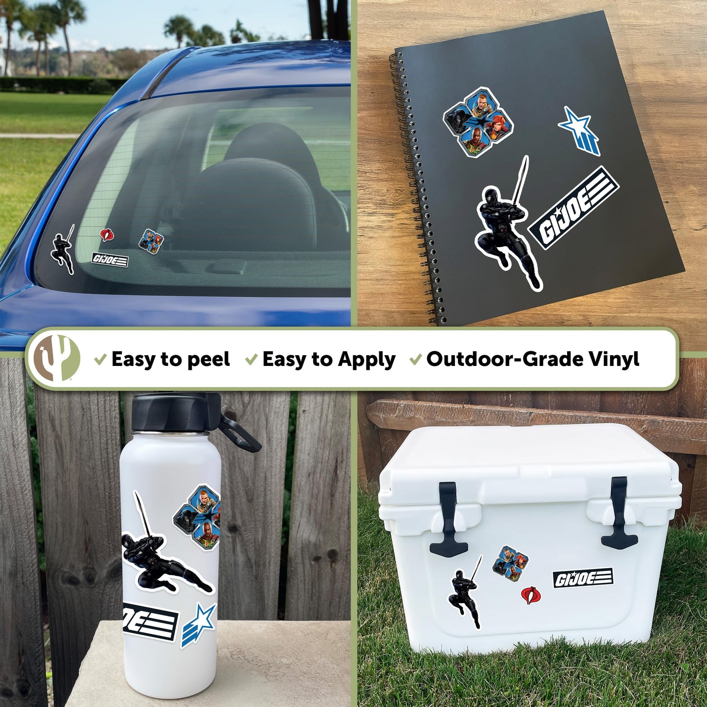Desert Cactus GI Joe 10 Sticker Sheet Vinyl Decal Laptop Water Bottle Car Scrapbook Favor Party Supplies (21)