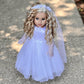 Little Angel - 5 Piece First Communion Outfit for 18 Inch Dolls - White Satin Dress, Long Veil, Crown, Gloves & White Shoes - Complete Doll Communion