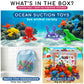 ODELA Genius Sucker Toys 42PCs Sea Animals Edition - Fun Colorful Toddler Bath Toy Animal Toys for Toddlers Safe and Durable Materials - Educational