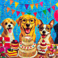 100 Piece Puzzles for Kids Ages 6-8 8-10, Jigsaw Puzzles for Adults Seniors - Puppy Birthday Party