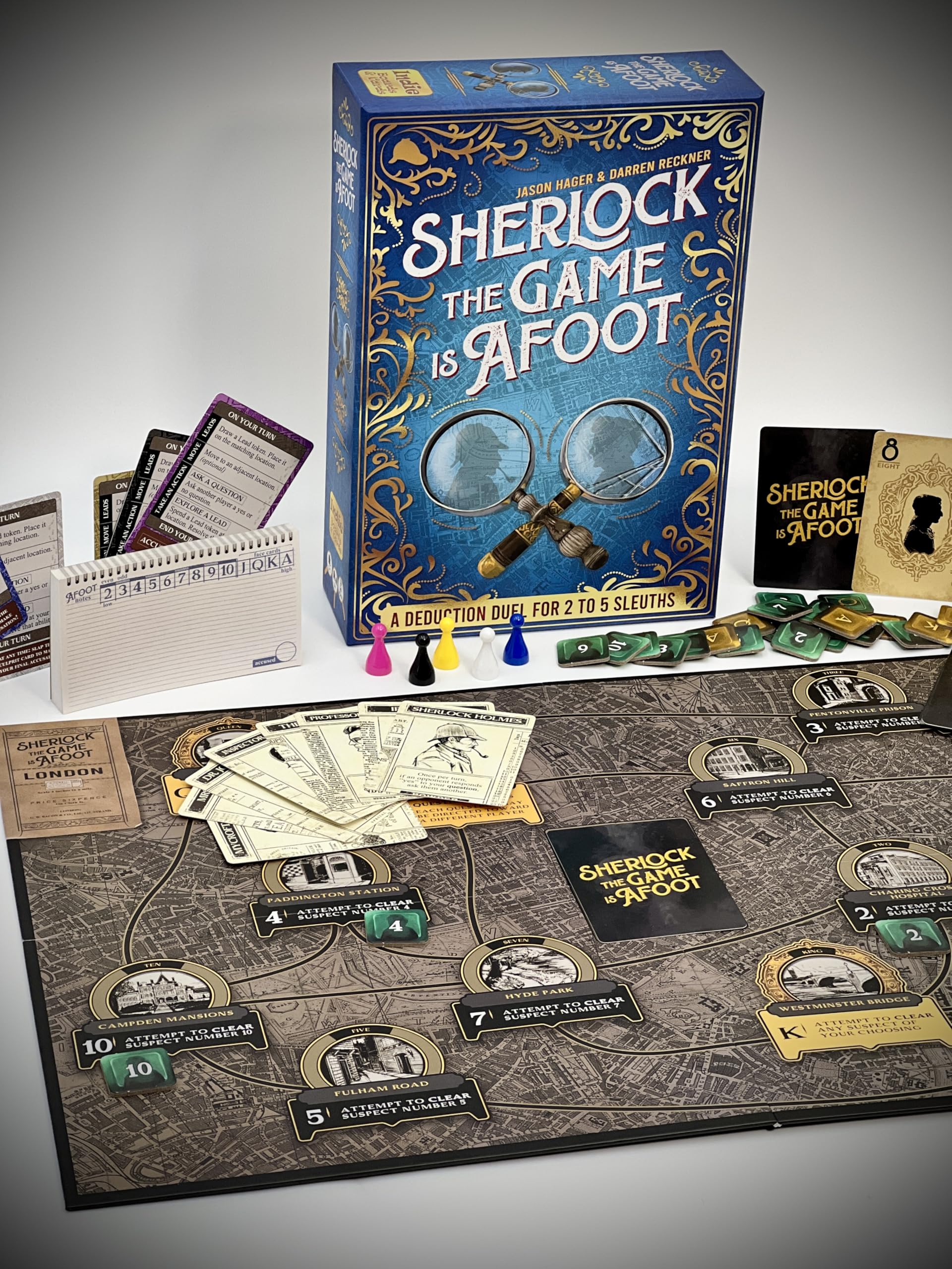 Sherlock The Game is Afoot by Indie Boards and Cards, Ages 14 and Up, 2 to 6 Players