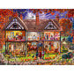 White Mountain 1000 Piece Jigsaw Puzzle Halloween Fall and Autumn Puzzles Large Pieces Gift for Adults and Family 24"x30" - Halloween House