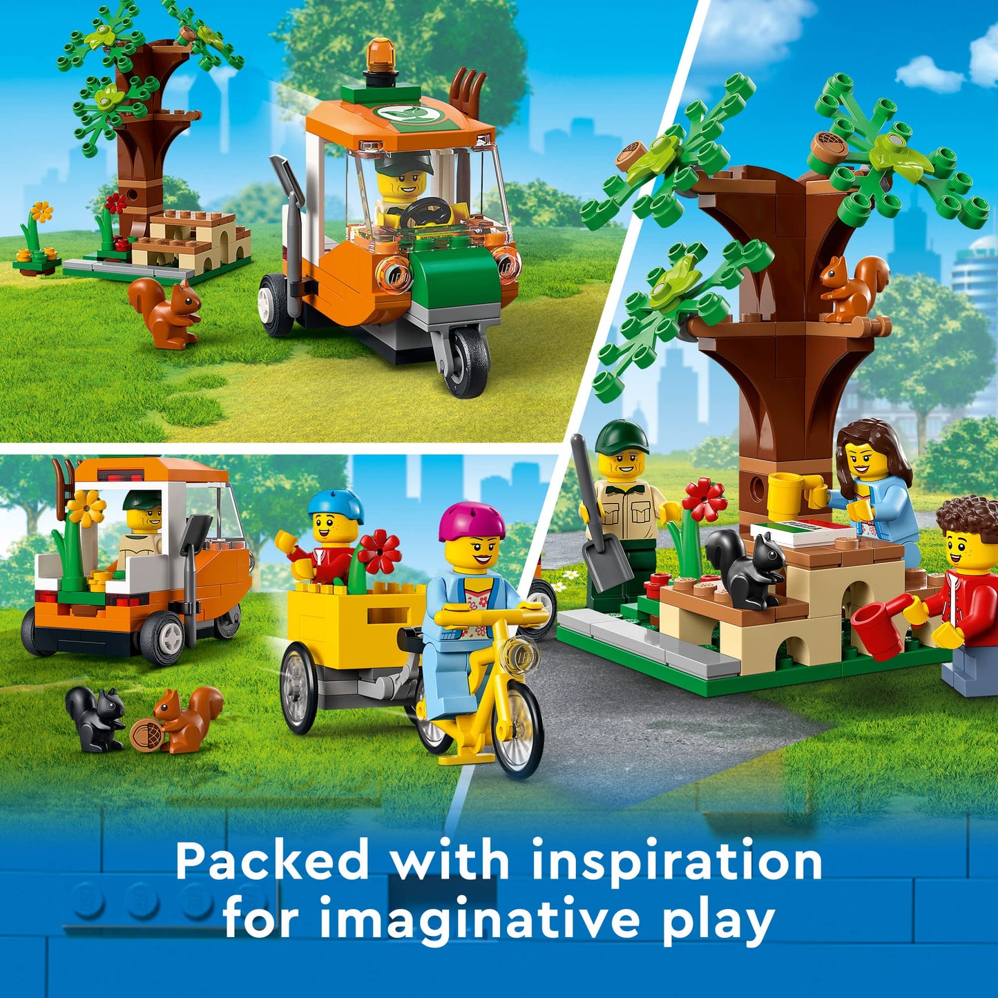 LEGO City Picnic in The Park 60326 Building Kit for Kids Aged 5 and Up; Includes 3 Minifigures and 2 Squirrel Figures (147 Pieces)