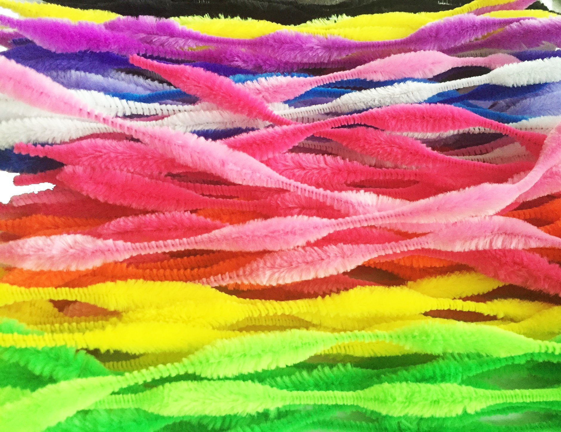 Carykon Fuzzy Bump Chenille Stems Pipe Cleaners, Pack of 100, Mix Color, 12 Inch, Soft Fuzzy Wire for Craft Projects 1