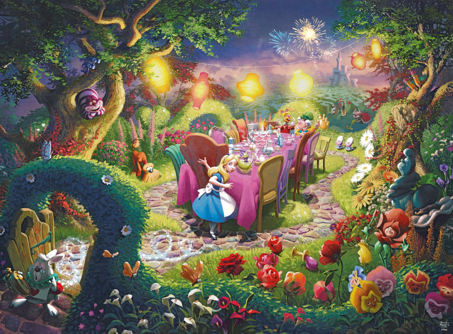 Ceaco - Thomas Kinkade Alice in Wonderland - 1000 Piece Puzzle for Adults