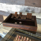 WE Games Shut the Box Game Wooden - 9 Number Flip Tiles with Dark Stained Wooden Box, Perfect for Game Night, Math Games, Clackers, Family Games