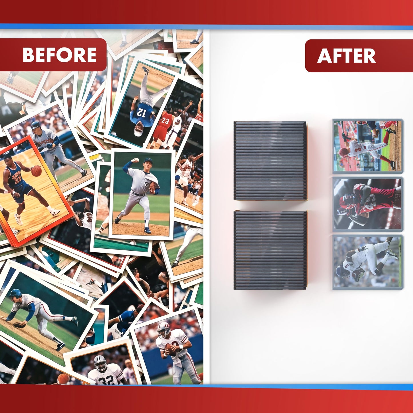 Cardboard Gold - 100pt Top Loaders for Cards - 25 Count - Premium 3x4 Inch Trading Card Toploaders - Protect Your Baseball and Sports Cards with These
