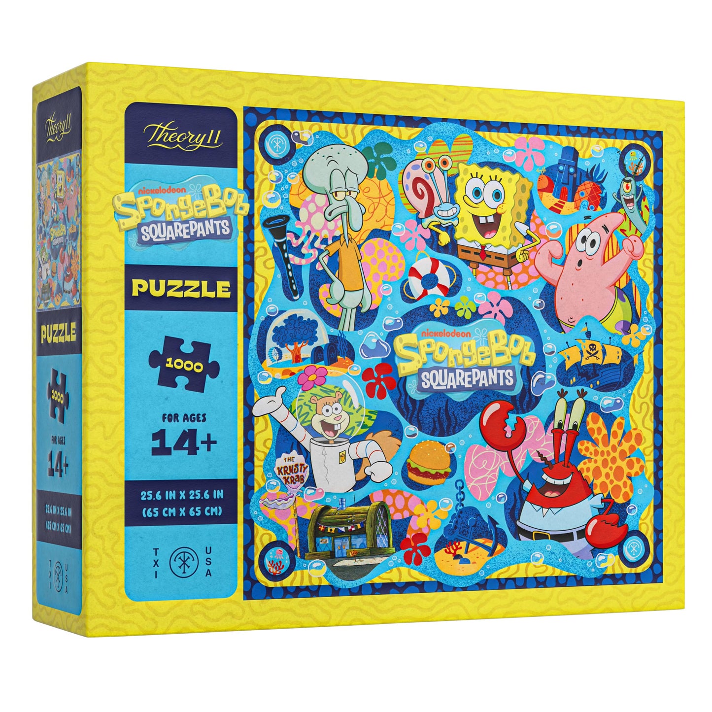 theory11 Spongebob Jigsaw Puzzle, 1000 Piece, Officially Licensed Merchandise & Collectibles, Precision Fit and Premium Quality, Ages 14 and Up