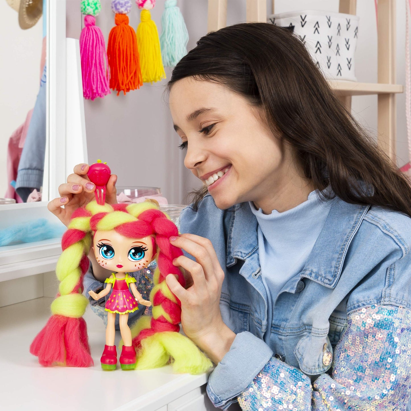 Candylocks, 7-Inch Straw Mary, Sugar Style Deluxe Scented Collectible Doll with Accessories
