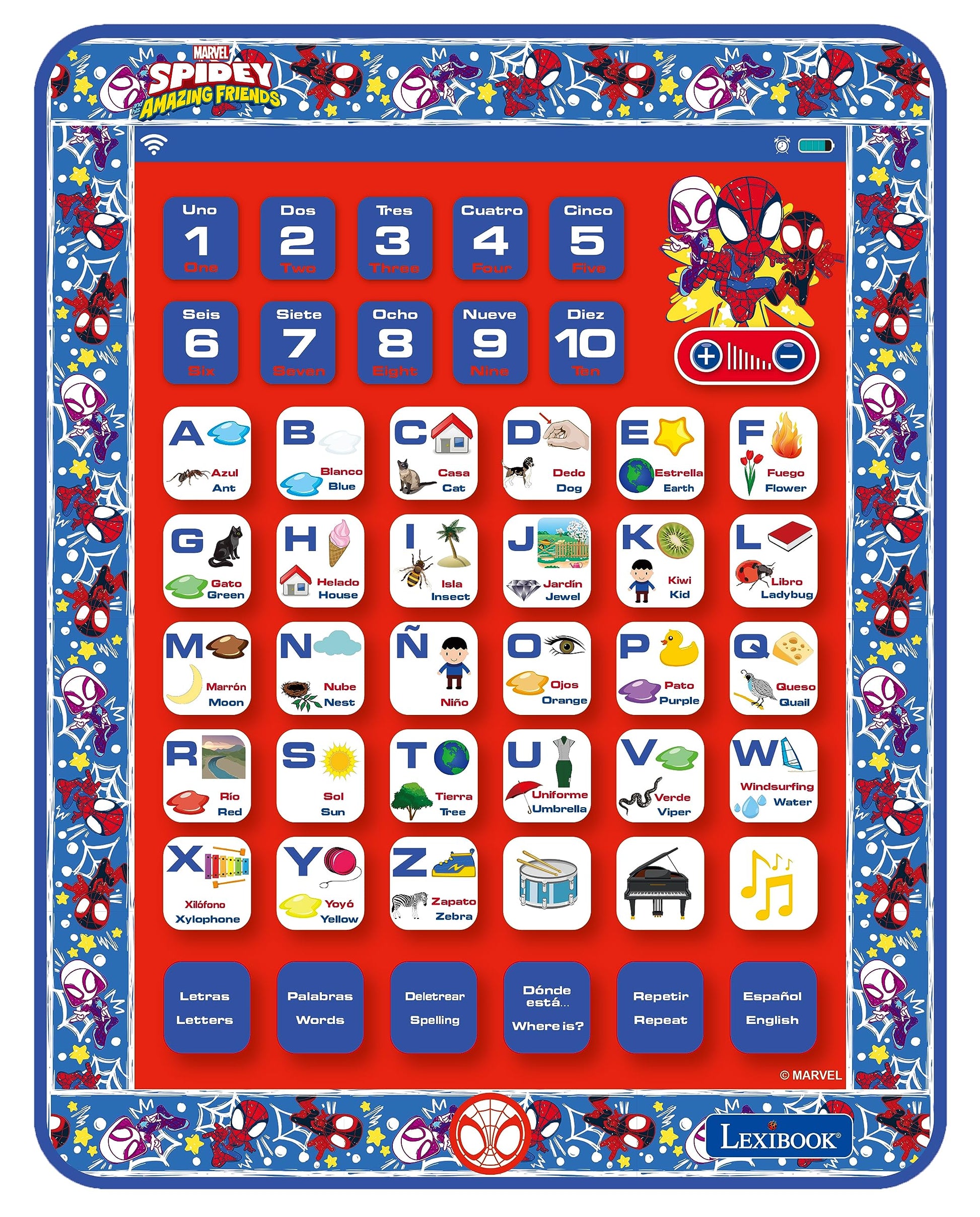 LEXiBOOK, Spidey Learning Tablet, JCPAD002SPi2