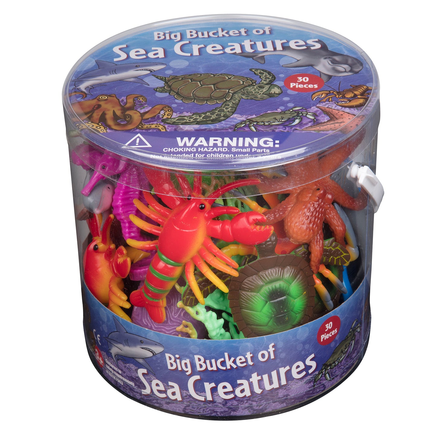 Ocean Animal Toy Figures Set (30PCS)- Marine Life Sea Creatures Playset with Sharks, Dolphins, Turtles, Crabs & More- Kids Educational Toys, Bath
