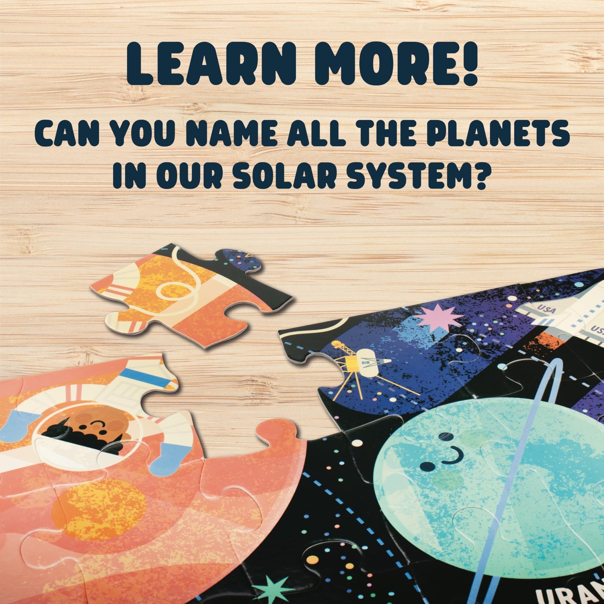 Chuckle & Roar Solar System Floor Puzzle, Puzzles for Kids Ages 4-6, 50 Pc