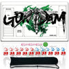 Single-Player TCG Playmat with Zones Compatible with Gundam Card Game, Bonus 26-Piece Acrylic Token Set & Storage Bag Included 24x14 Inches, Non-Slip