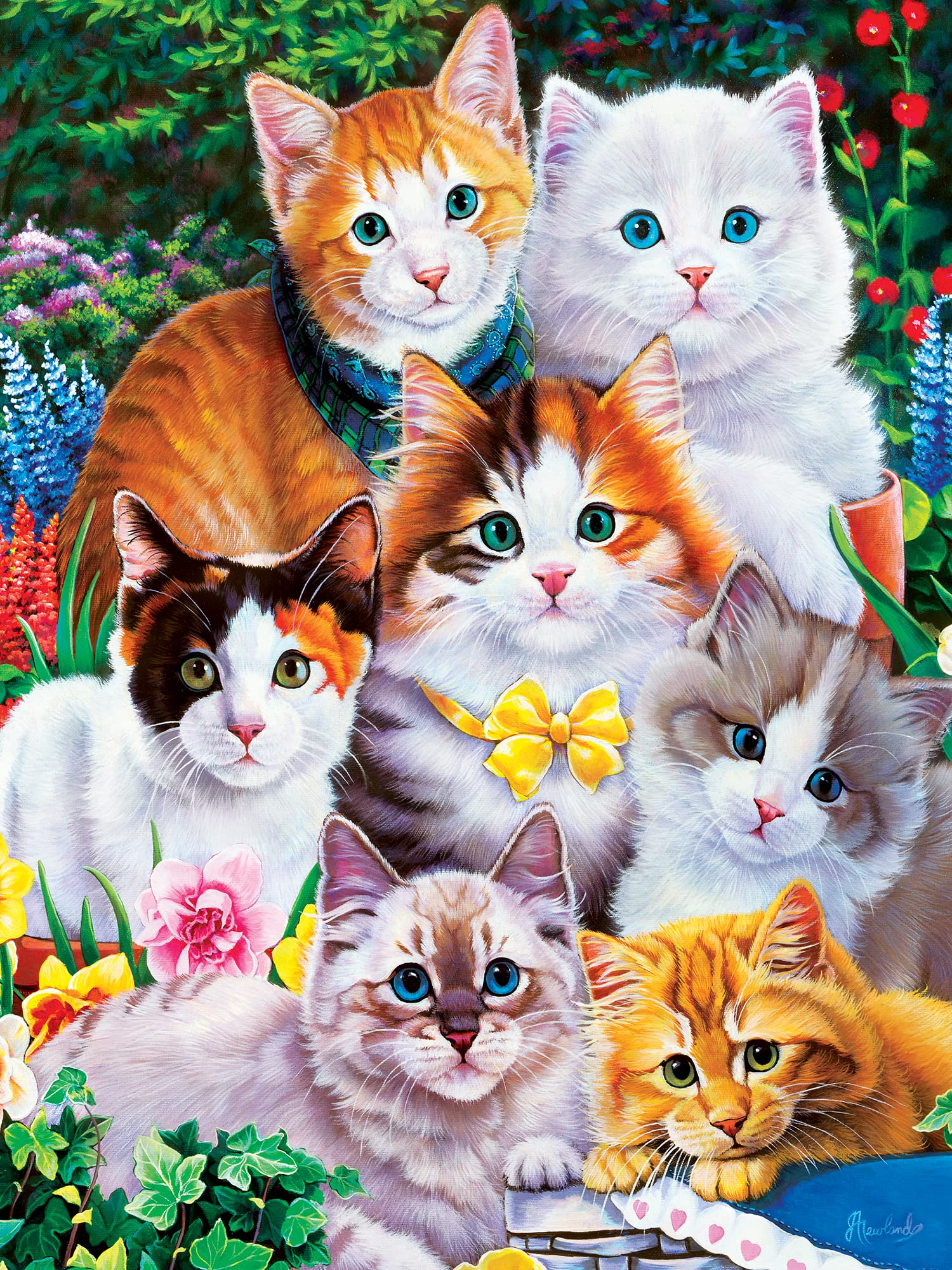 MasterPieces 300 Piece EZ Grip Jigsaw Puzzle - Purrfectly Adorable - 18"x24"
