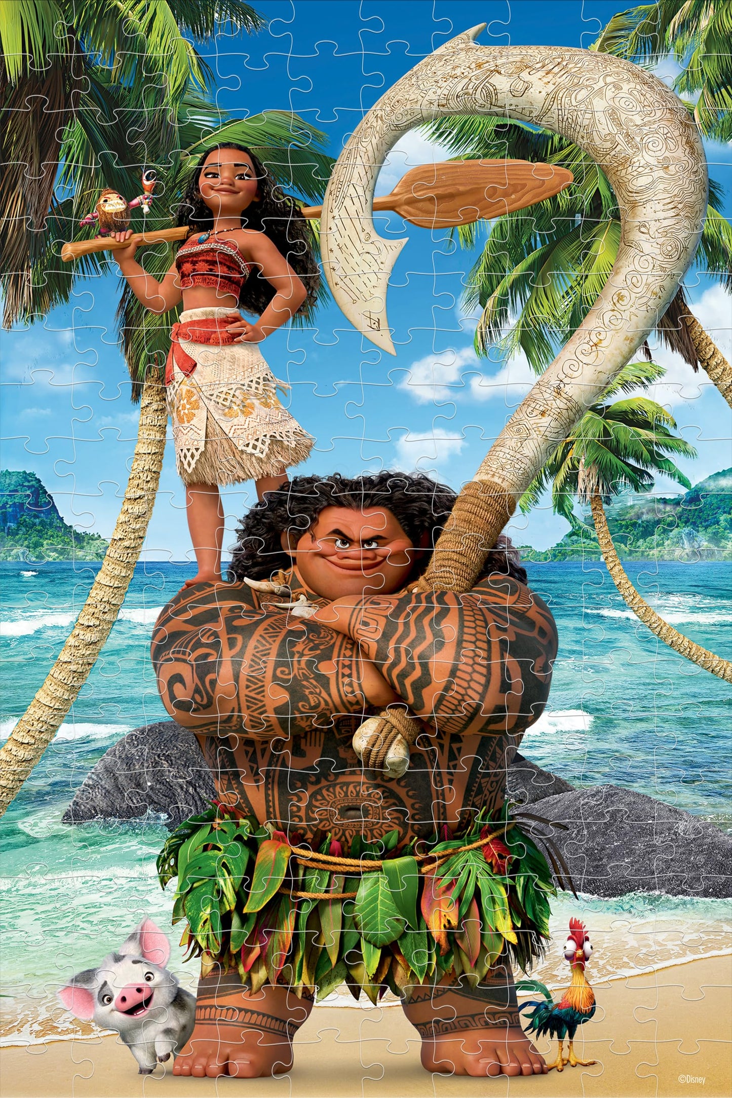 Prime 3D | Disney | Moana | 200 Piece 3D Jigsaw Puzzle 2-Pack for Adults & Kids | 2 Puzzles in 1 Box | Size 12" x 18" | Challenging & Fun for Adults