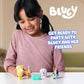 Bluey Pass The Parcel Figurine Toys Pack of 4, Character Toys with Bingo, Lucky’s Dad, and Lila Figures, Small Action Figures for Kids Ages 3+