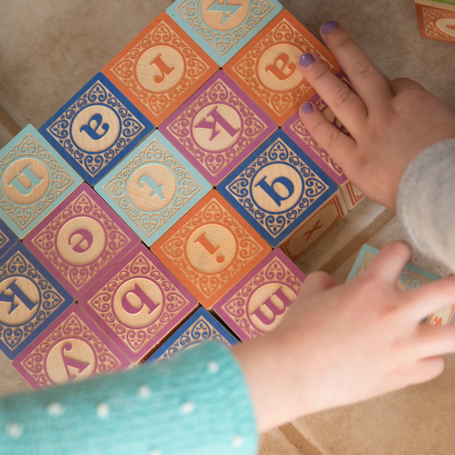 Uncle Goose Classic Lowercase ABC Blocks - Made in The USA