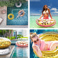 Mozlly Silver, Gold, and Rose Gold Inflatable Pool Floats Tube Set of 3 - Premium Fun Confetti Swim Rings Toys, Adult and Kids Pool Float Water Tubes