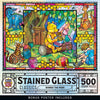 MasterPieces 500 Piece Stained Glass Jigsaw Puzzle for Adults, Family, Or Youth - Winnie The Pooh - 15"x21"