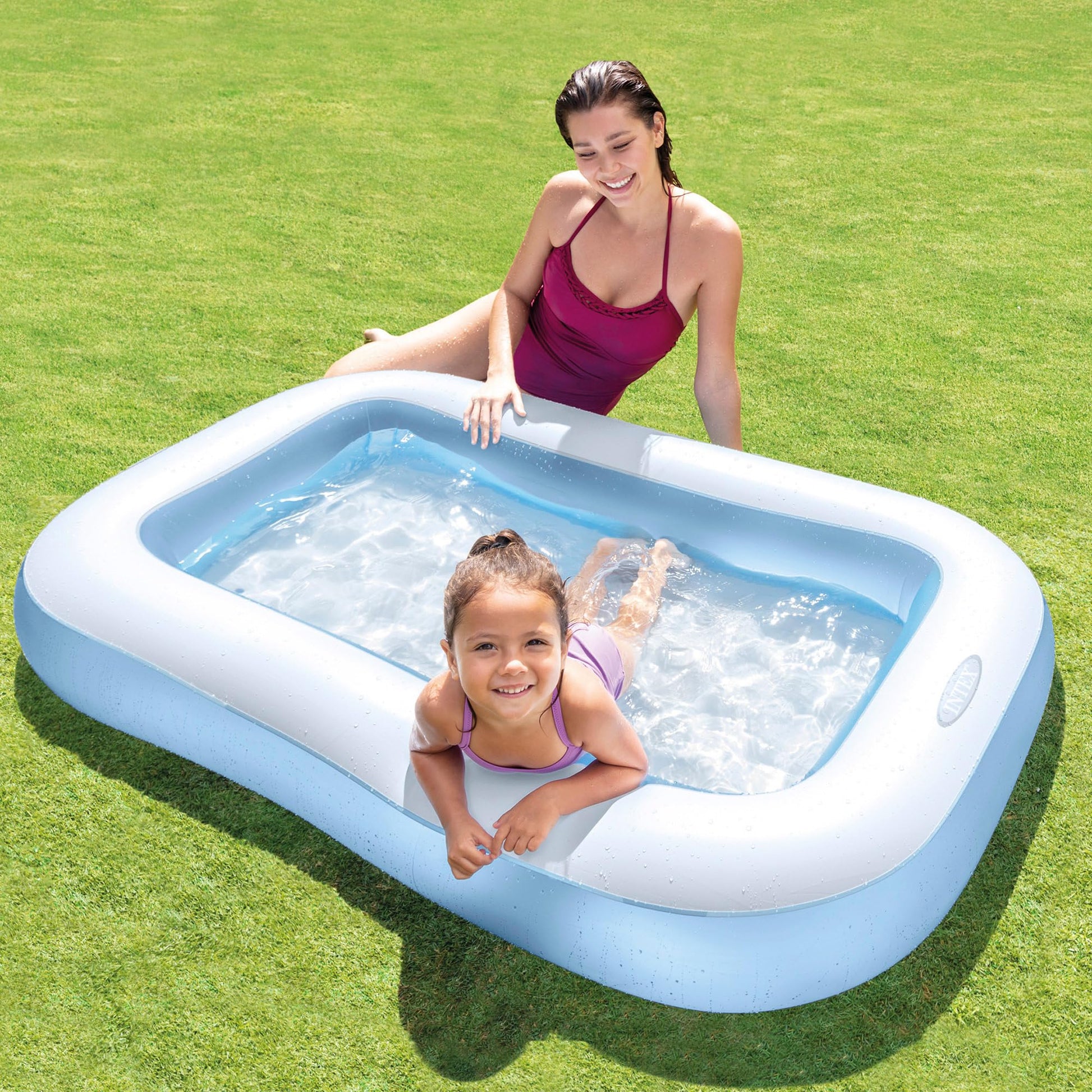 Rectangular Baby Pool with Soft Inflatable Floor