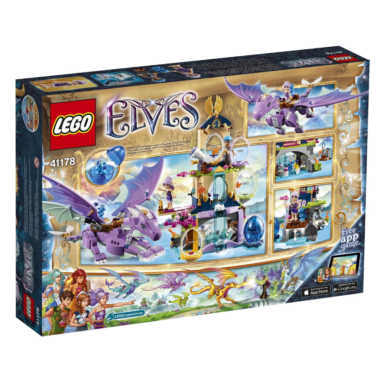 LEGO Elves 41178 The Dragon Sanctuary Building Kit (585 Piece)